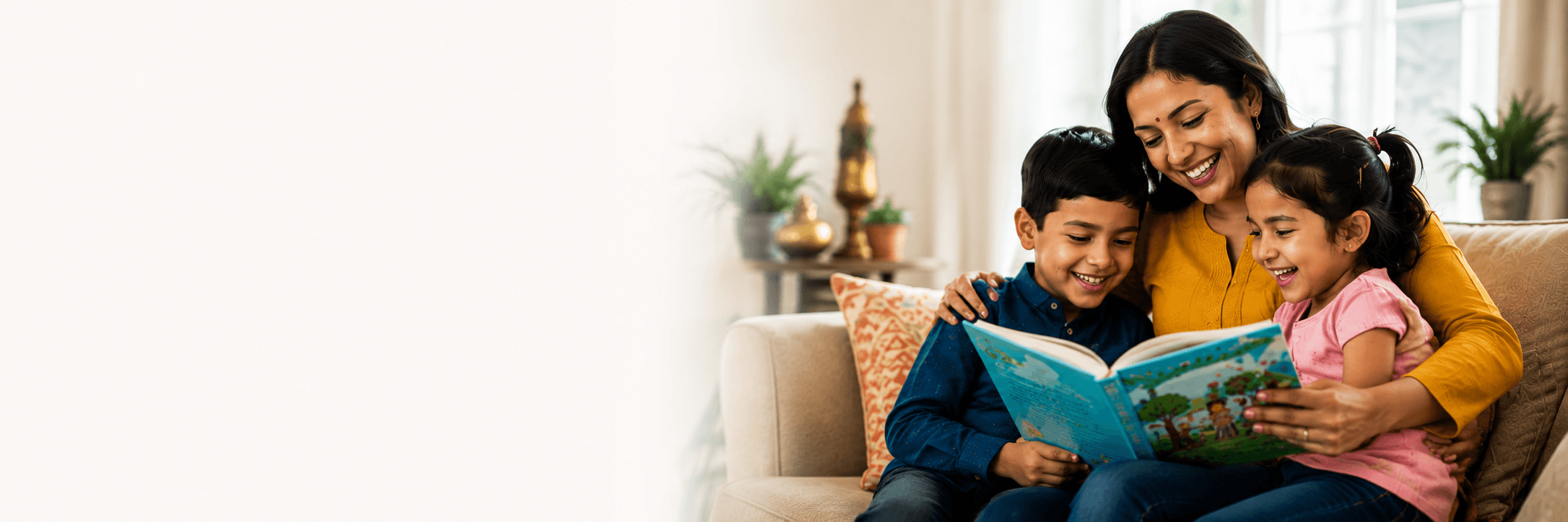 Child on a personalised bedtime storybook journey